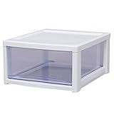 アイリスオーヤマ チェスト スーパークリア 幅32×奥行39×高さ18cm ホワイト/クリアブルー SCE-010