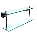 Allied Brass AP-2/22-ORB 22-Inch by 5-Inch Double Glass Shelf [並行輸入品]