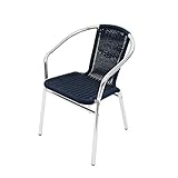 アルミチェア 1脚 人工ラタン ダイニングチェア リゾートチェア ロビーチェア ガーデンチェア ラタンチェア スタッキングチェア 会議椅子 ラウンジチェア 軽量 持ち運び簡単 ビーチチェア アルミチェ