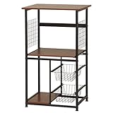 CtoC JAPAN Select キッチンラック ブラウン 幅60cm×奥行46cm×高さ100cm