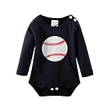 LittleSpring春秋 ベビー 0ヶ月～24ヶ月 赤ちゃん 野球柄 長袖ロンパース 出産祝い・お祝いギフト・誕生日プレゼント90