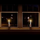 Zehui Candle Light LED壁ランプソーラー電源Romantic Candleライト壁ランプ屋外用壁ウィンドウフェンス装飾2個0.1 W