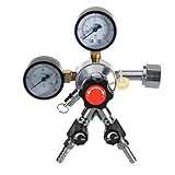 ILS - CO2 Regulator Beer Brewing Kegerator Bar Triple Gauge Valve 5/16 CGA320 1/4"NPT"