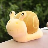 ぬいぐるみ カタツムリ 人形 動物ぬいぐるみ 子供用 可愛い抱き枕 小さい 65*35cm 大きい ふわふわなぬいぐるみ 雑貨 置物 インテリア プレゼント用 置物 イエロー