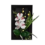 フェイクグリーン　壁掛け 人工観葉植物　壁面緑化　造花　壁面装飾　胡蝶蘭　4024-090