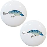 セットの2ブルー釣りルアーセラミックキャビネット引き出しノブ