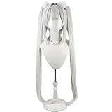 コスプレウィッグ ブラン グレー ツインテール ロングヘア かつら 耐熱 文化祭 小物 ハロウイーンウィッグ wig ネット付き コスチューム