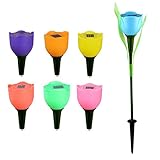 amzmonnsuta　ピンク　省エネ充電式ガーデンソーラーパワー 防水LEDチューリップライト屋外車道 庭芝生景観風景ランプ