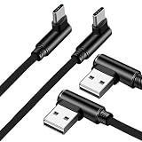 USB Type C ケーブル L字 2本25cm 高速 転送・充電 ケーブル 短い データ転送 ナイロン編み