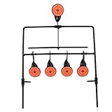 スピニングシューティングターゲット ホットメタル回転スピニングシューティング5ターゲット ライフルエアガン用ステッカー付き