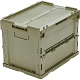 トラスコ中山(TRUSCO) α折りたたみコンテナ フタ付 20L OD色 TR-SC20-OD 収納ケース 収納ボックス