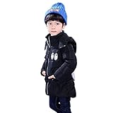 Kayiyasu カイヤス キッズダウンコート 子供ダウンジャケット 男の子中綿コート 子どもダウンコート ボーイズ フード付きダウンジャケット 厚手 ロング丈 021-cyfz-002(80cm ブ