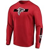 Atlanta Falcons Men 's Majesticデュアル脅威長袖シャツ – レッド L