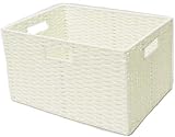 ちどり産業(Tidorisangyou) 収納ボックス ホワイト 36X26XH20cm ペーパーバスケット CH-406WH