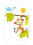 Feel Good Art Thick Nursery Box Canvas Cute Monkey Design (A2) by Feel Good Art