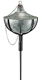 Good Directions 203CHV1-C Yard and Garden Torch with Large Oil Lamp and 60-Inch Pole, Hammered Blue 