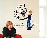 You Are NO.1 He Is Dunking Removable Vinyl Wall Stickers Wall Decal For Nursery Room Kindergarten by