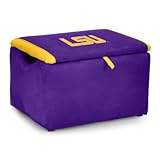 Kidz世界布張りストレージベンチおもちゃボックスLouisiana State University