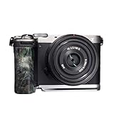 Sony 用 A7C2 A7CII A7CR 専用 カメラウッドグリップ 高級檀木材 木製ハンドル メタルベース L型グリップ ハンドメイド カメラケージ 電池交換可能 (A-グリーン+ホワイト)
