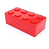 ディーマーク ミニ 収納ボックス レゴブロック用 パズル 積み木 用品収納 筆箱 文房具 レッド