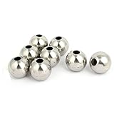 uxcell 球状 中空ボール 階段手すり用 63mmx19.5mm 201 ステンレス鋼 銀トーン 8個入り