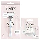 ヴィーナス Gillette Venus 【まとめ買い】ジレットヴ ィーナス VIOヘア&スキン 女性用 カミソリ 本体(替刃1個付)+替刃3個付き (替刃4個入)