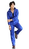 つなぎ メンズ おしゃれ 作業着 長袖 ツナギ 作業服 レディース 男女兼用 ROYALBLUE 3L