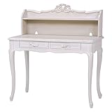 アンティーク風テーブル デスク 【幅100cm】 木製 『ハンプトンシリーズ』 姫系 引き出し付き RT-1366AW