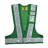 緑十字 多機能ベスト(緑/白) サイズ:フリー ナイロンメッシュ 238085
