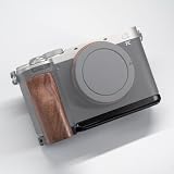 【Iborrys】 対応 Sony ソニー A7C Mark II A7C2 ILCE-7CM2 A7CR カメラ専用L型プレート · レトロな高級な実木ハンドル · Arca標準仕様 (クルミの木A)