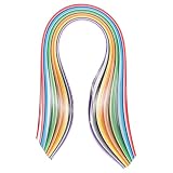 PATIKIL 180個 クイリングストリップペーパー 3/16" (5mm) 54cm 折り紙ペーパー クイリングストリップ アート DIY ハンドクラフト 36色
