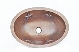 Hand Hammered Copperオーバルシンク星デザイン