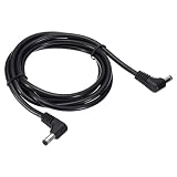 PATIKIL 5フィート 5.5mm x 2.5mm オス-オス DC 電源ケーブル 18A WG ワイヤ アダプタ 90 度直角延長コード LED ストリップ DVR ルーター 監視カメラ用