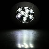 Lixada 9W 埋め込み式　LED スポットライト IP67防水対応 ガーデンライト 玄関先 屋外照明 遊歩道 AC 85-265V