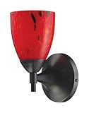 Elk 10150/1DR-FR Celina 1-Light Sconce In Dark Rust with Fire Red Glass [並行輸入品]