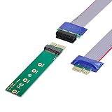 Chenyang NVME AHCI NGFF M-Key SSD - PCI-E 3.0 1 x 1 垂直アダプター PCI-E x1 オス-メス延長ケーブル付き