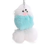レディースキーリングかわいい犬子犬Lovelyふわふわボールキーチェーンバッグペンダントオーナメント – 6 #