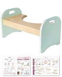 【保育士が監修】 トイレ踏み台 トイレ 踏み台 トイトレ トイレトレーニング 木製 トイレ補助 台 トイレステップ トイレ用 踏ん張り台 トイレステップ台 子供 (アイボリー)