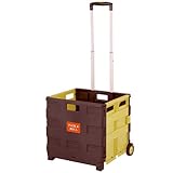 キャリーカート 折りたたみ 軽量 コンパクト 台車 ワゴン カート アウトドアワゴン 収納ボックス キャスター ベージュ