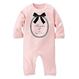 名入れ 長袖 ロンパース [LR277] 80cm ライトピンク 出産祝い 誕生日 プレゼント おしゃれな 名前入り ベビー服