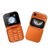VBESTLIFE 2Gロック解除フリップフォン、Bluetooth 4.0、MP3、大きなボタンとラウドスピーカー、3.5mmヘッドフォンジャック付きデュアルSIMシニア携帯電話 (オレンジ)