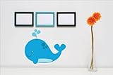 トップ販売デカール – 価格Reduced : Whale Water Ocean Sea動物画像子供男の子女の子ベッドルームバスルームリビングルームアート壁画 – サイズ：12インチx 12インチ 