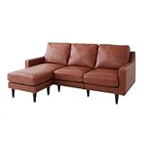 【１年保証】ヴィンテージなデザインのコーナーソファ レザー レザー ダークブラウン