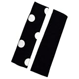 ココトリコ（cocotorico） シートベルトカバー 2個セット ドット柄 【ブラック地水玉×ワッフルブラック】