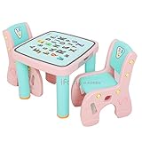 ifam STUDY DESK キッズテーブル＆チェア 英語(ピンク) if81