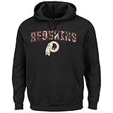 ワシントンレッドスキンズMen 's Majestic NFL「Heritage Camo "ロゴプルオーバーパーカースウェット – ブラック