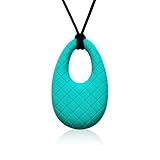 Siliconies Egg Pendant - Silicone Necklace (Teething/Nursing/Sensory) (Peacock - Teal) [並行輸入品]