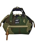 [アネロ × パケカドー] anello × Paquet du Cadeau 2way ポリキャンバス 口金入り ミニ ポーチ ボストンバッグ ZU-B1226 カモフラ