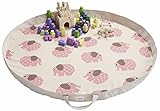 3 Sprouts Play Mat Bag, Elephant, Pink