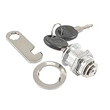 uxcell カムロック錠　シリンダー錠　　六角ナット　八万ロック錠　　2キー入り　ボックス引出し